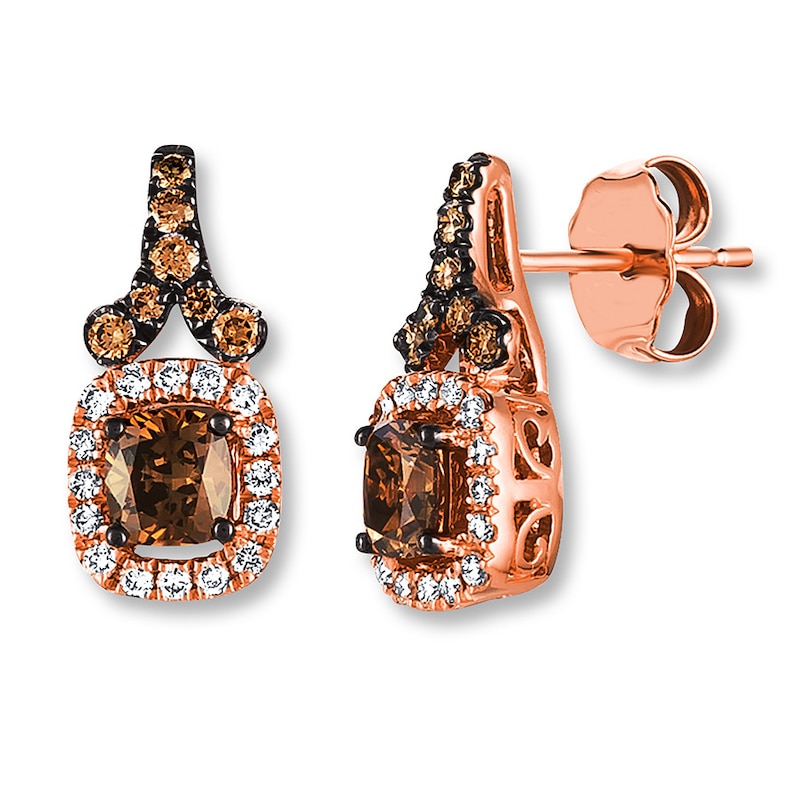 Main Image 1 of Le Vian Chocolate Diamonds 3/4 carat tw 14K Gold Earrings