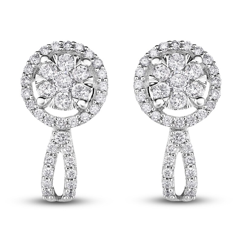 Diamond Earrings 1 2 Carat Tw Round Cut 14k White Gold Jared Diamond Earrings 1 2 Carat Tw Round Cut 14k White Gold Jared