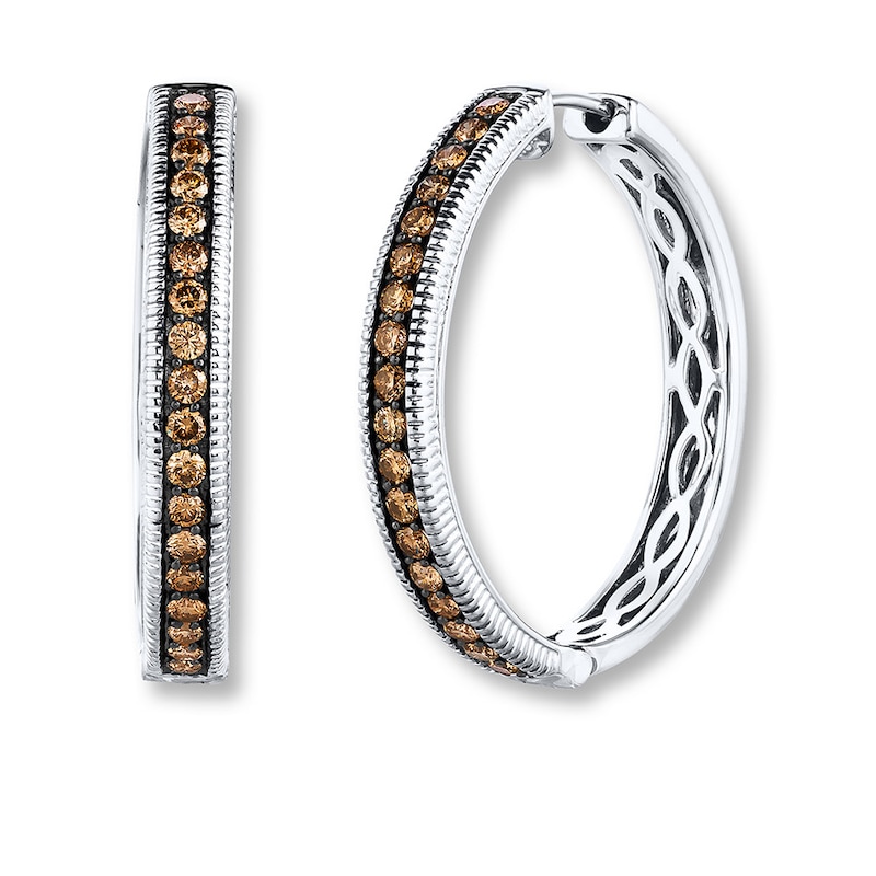Main Image 1 of Le Vian Chocolate Diamonds 5/8 ct tw 14K Vanilla Gold Earrings