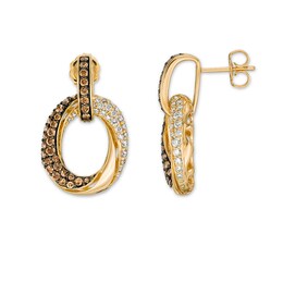 Le Vian Diamond Earrings 1-1/4 ct tw 14K Honey Gold