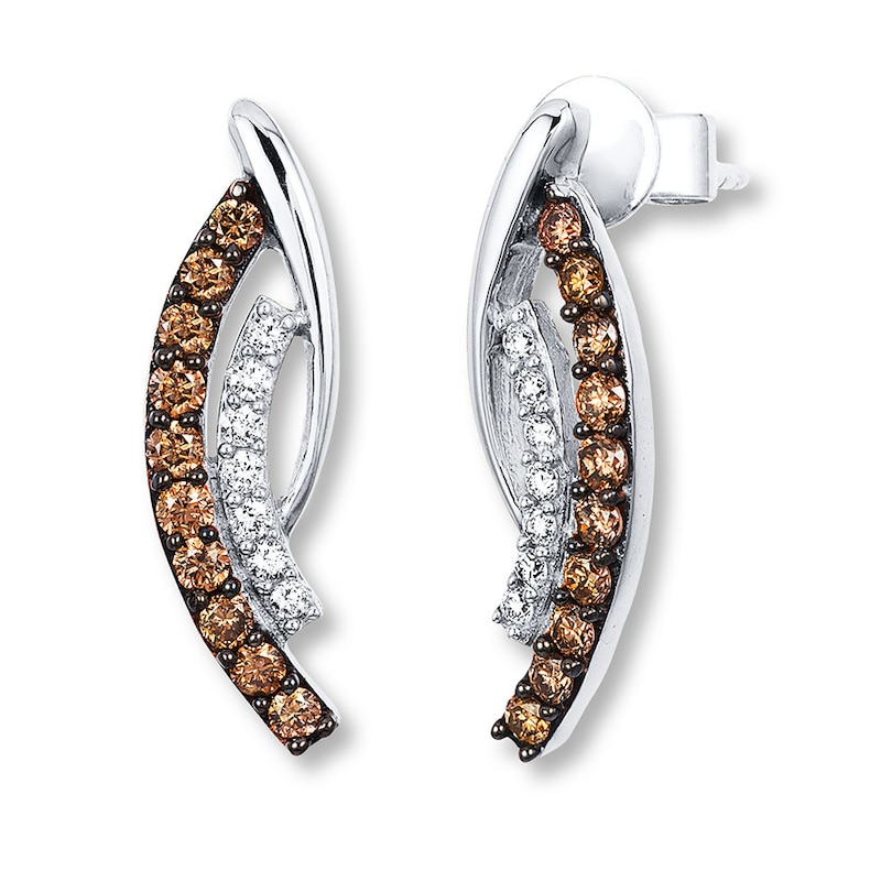 Main Image 1 of Le Vian Chocolate Diamond Earrings 1/2 ct tw 14K Vanilla Gold