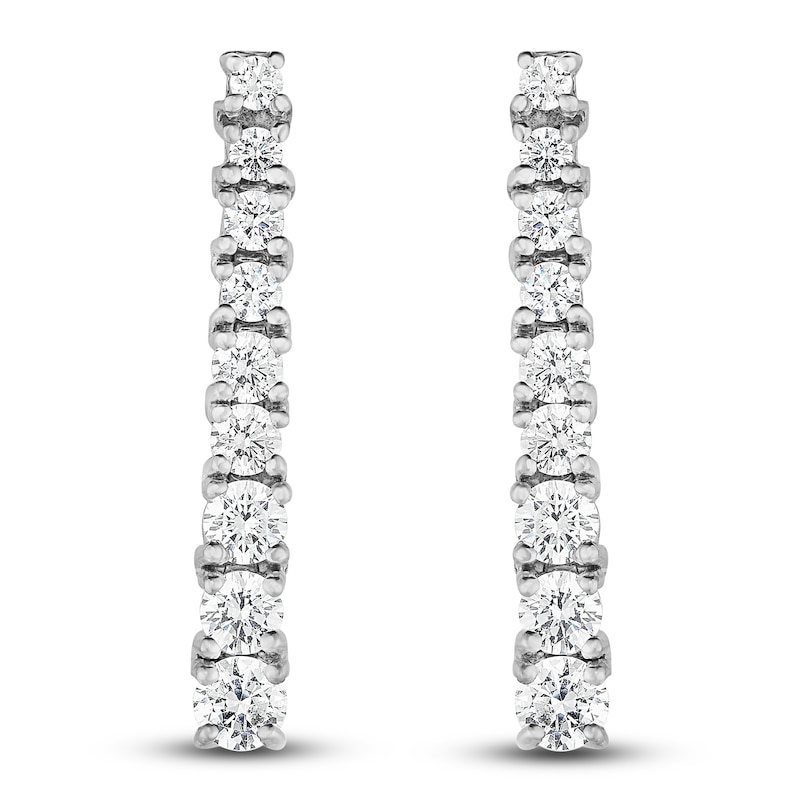 Main Image 1 of Diamond Earrings 1-5/8 ct tw Round-cut 14K White Gold