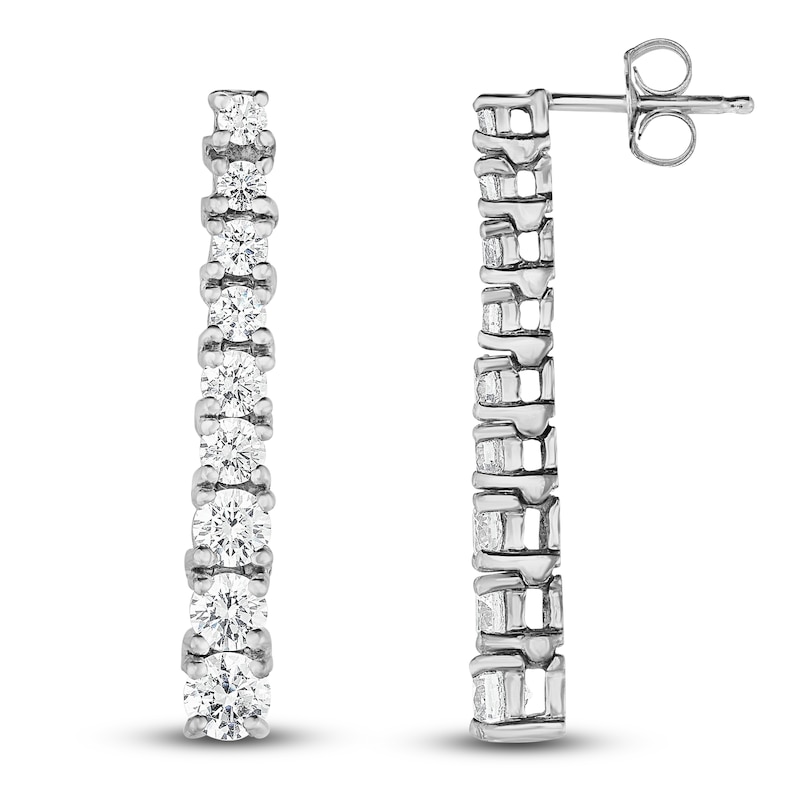 Main Image 2 of Diamond Earrings 1-5/8 ct tw Round-cut 14K White Gold