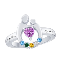 Family Color Stone Mother and Child® Ring