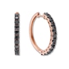 Thumbnail Image 1 of Le Vian Black Diamond Hoop Earrings 2-1/2 carat tw 14K Strawberry Gold