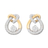 Thumbnail Image 2 of Diamond Knot Earrings 1/6 ct tw Round-cut 10K Yellow Gold