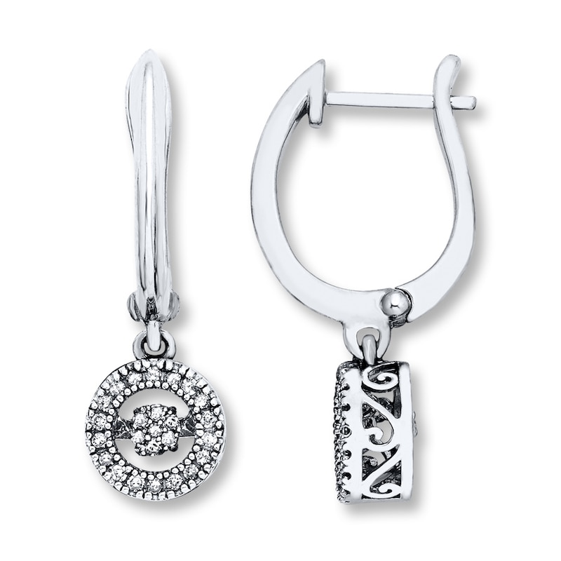 Main Image 1 of Diamonds in Rhythm 1/5 ct tw Earrings Sterling Silver