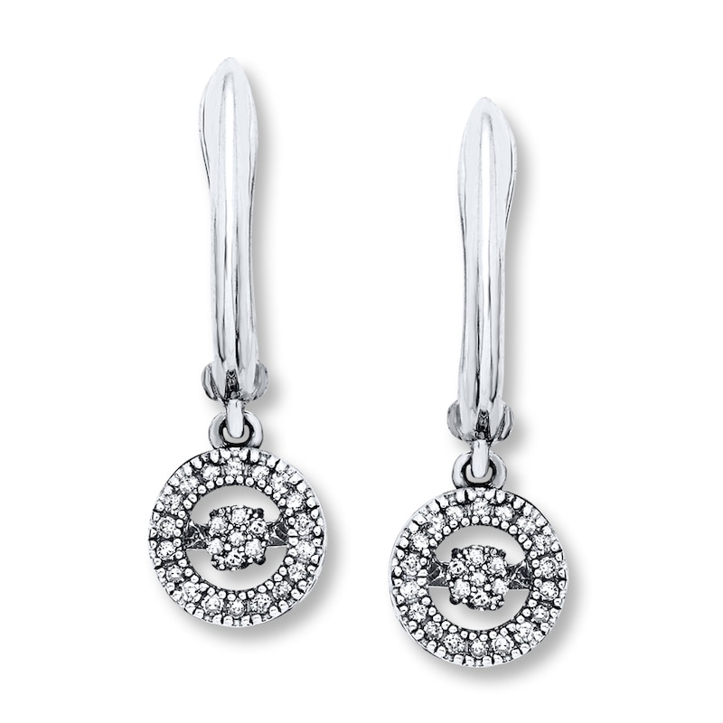 Main Image 2 of Diamonds in Rhythm 1/5 ct tw Earrings Sterling Silver