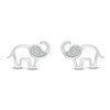 Thumbnail Image 1 of Elephant Earrings Diamond Accents Sterling Silver