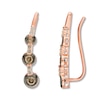 Thumbnail Image 3 of Le Vian Chocolate & Nude Diamonds 5/8 ct tw 14K Strawberry Gold Earrings