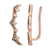 Thumbnail Image 1 of Le Vian Chocolate & Nude Diamonds 1/2 ct tw 14K Strawberry Gold Climber Earrings