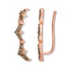 Thumbnail Image 3 of Le Vian Chocolate & Nude Diamonds 1/2 ct tw 14K Strawberry Gold Climber Earrings