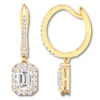 Thumbnail Image 0 of Diamond Drop Earrings 1-1/2 ct tw Emerald-cut 14K Yellow Gold