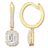 Thumbnail Image 1 of Diamond Drop Earrings 1-1/2 ct tw Emerald-cut 14K Yellow Gold