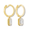 Thumbnail Image 2 of Diamond Drop Earrings 1-1/2 ct tw Emerald-cut 14K Yellow Gold