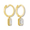 Thumbnail Image 2 of Diamond Drop Earrings 1-1/2 ct tw Emerald-cut 14K Yellow Gold