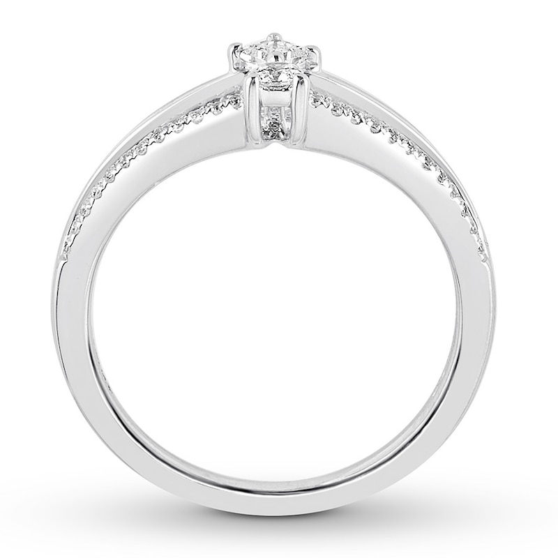 Ever Us Diamond Ring 1/4 ct tw Princess-cut/Round 10K Gold