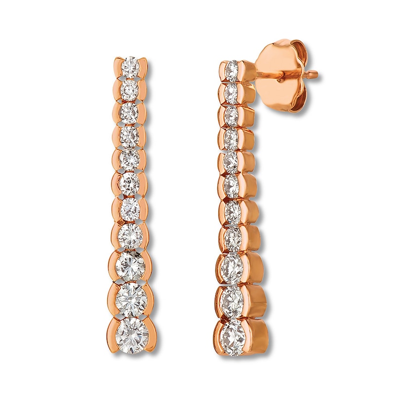 Le Vian Diamond Earrings 1 carat tw 14K Strawberry Gold