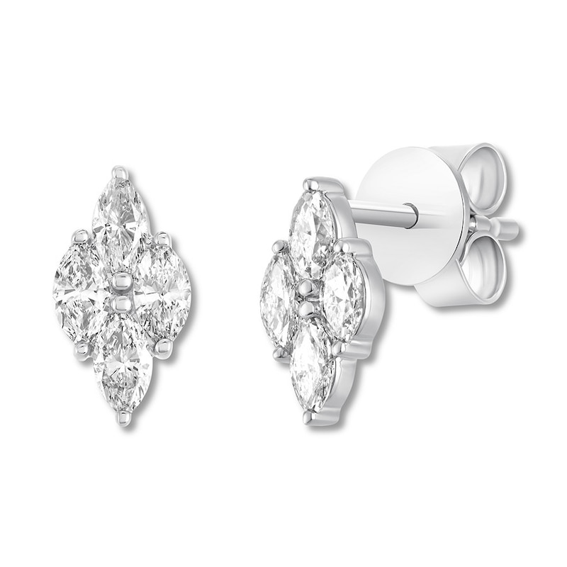 House of Virtruve Earrings 1/2 ct tw Diamonds 14K White Gold