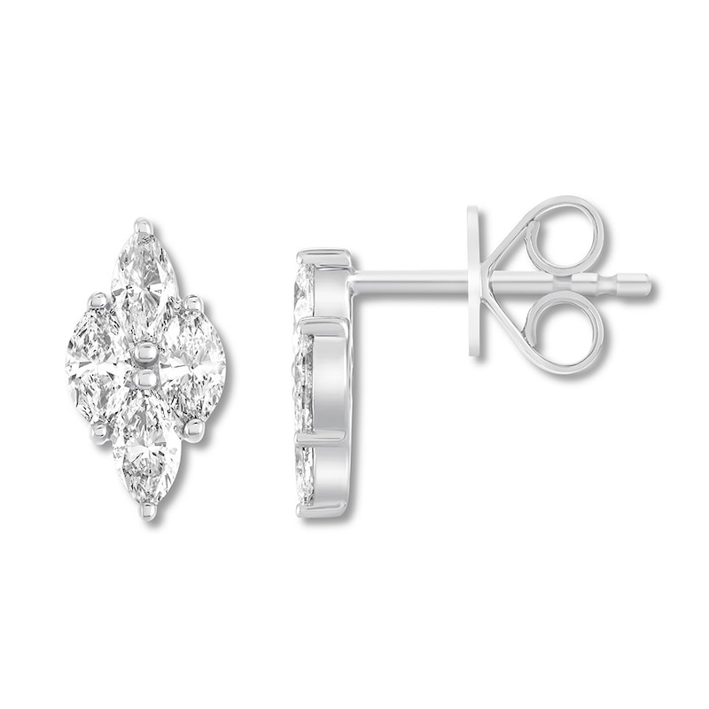 House of Virtruve Earrings 1/2 ct tw Diamonds 14K White Gold