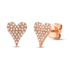 Thumbnail Image 1 of Shy Creation Heart Earrings 1/10 ct tw Diamonds 14K Rose Gold SC55006930