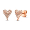 Thumbnail Image 0 of Shy Creation Heart Earrings 1/10 ct tw Diamonds 14K Rose Gold SC55006930