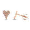 Thumbnail Image 2 of Shy Creation Heart Earrings 1/10 ct tw Diamonds 14K Rose Gold SC55006930