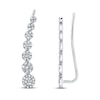 Thumbnail Image 2 of Shy Creation Earring Climbers 1/4 ct tw Diamonds 14K White Gold SC55002407