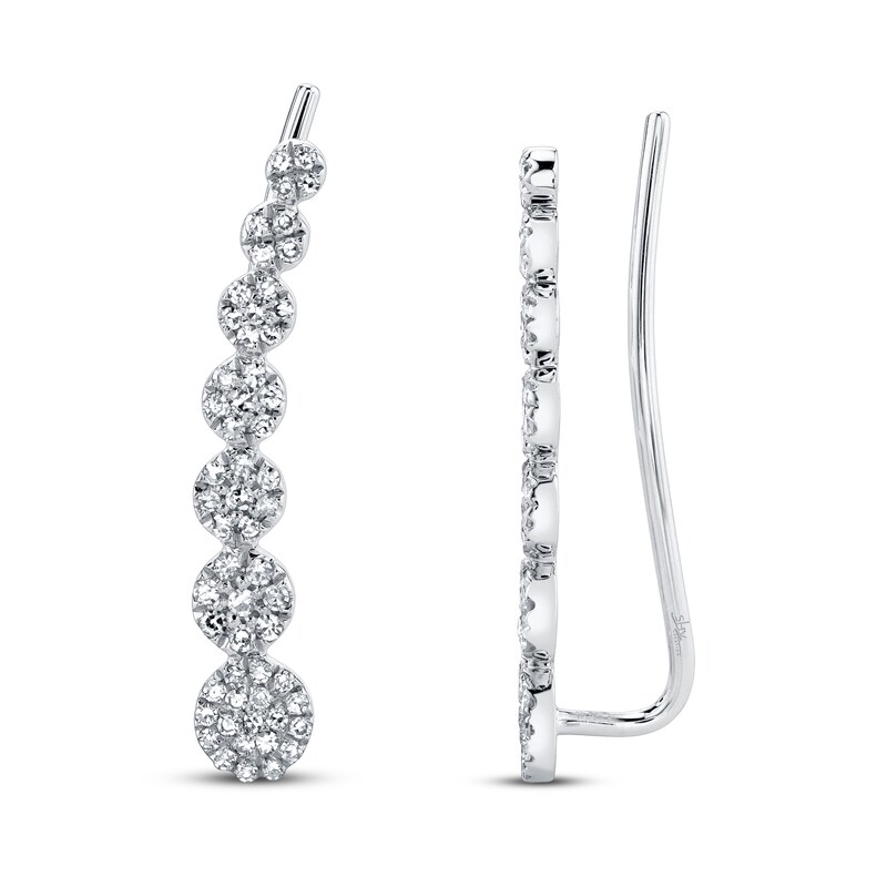 Main Image 2 of Shy Creation Earring Climbers 1/4 ct tw Diamonds 14K White Gold SC55002407