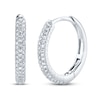 Thumbnail Image 1 of Shy Creation Hoop Earrings 1/5 ct tw Diamonds 14K White Gold SC55004581