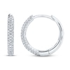 Thumbnail Image 2 of Shy Creation Hoop Earrings 1/5 ct tw Diamonds 14K White Gold SC55004581