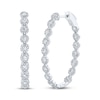 Shy Creation Diamond Hoop Earrings 2 ct tw 14K White Gold SC55003508