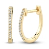 Thumbnail Image 1 of Shy Creation Hoop Earrings 1/20 ct tw Diamonds 14K Yellow Gold SC55001598
