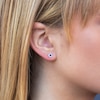 Shy Creation Sapphire Earrings 1/20 ct tw Diamonds 14K White Gold SC55002752