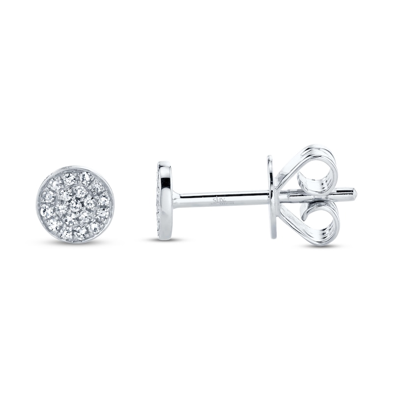 Main Image 2 of Shy Creation Stud Earrings 1/20 ct tw Diamonds 14K White Gold SC55001138
