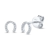 Thumbnail Image 0 of Shy Creation Horseshoe Earrings Diamond Accents 14K White Gold SC55002889