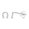 Thumbnail Image 2 of Shy Creation Horseshoe Earrings Diamond Accents 14K White Gold SC55002889