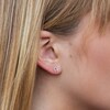 Thumbnail Image 3 of Shy Creation Horseshoe Earrings Diamond Accents 14K White Gold SC55002889