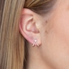 Thumbnail Image 2 of Shy Creation Huggie Earrings 1/5 ct tw Diamonds 14K Rose Gold SC55005456