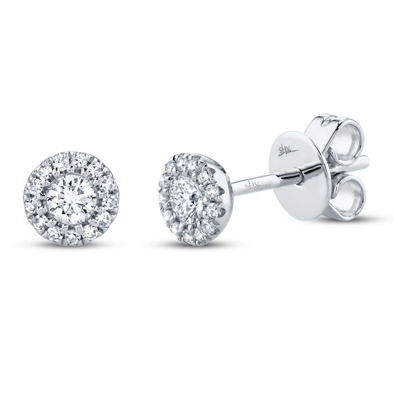 Shy Creation Diamond Earrings 1/5 carat tw 14K White Gold SC55002599 ...