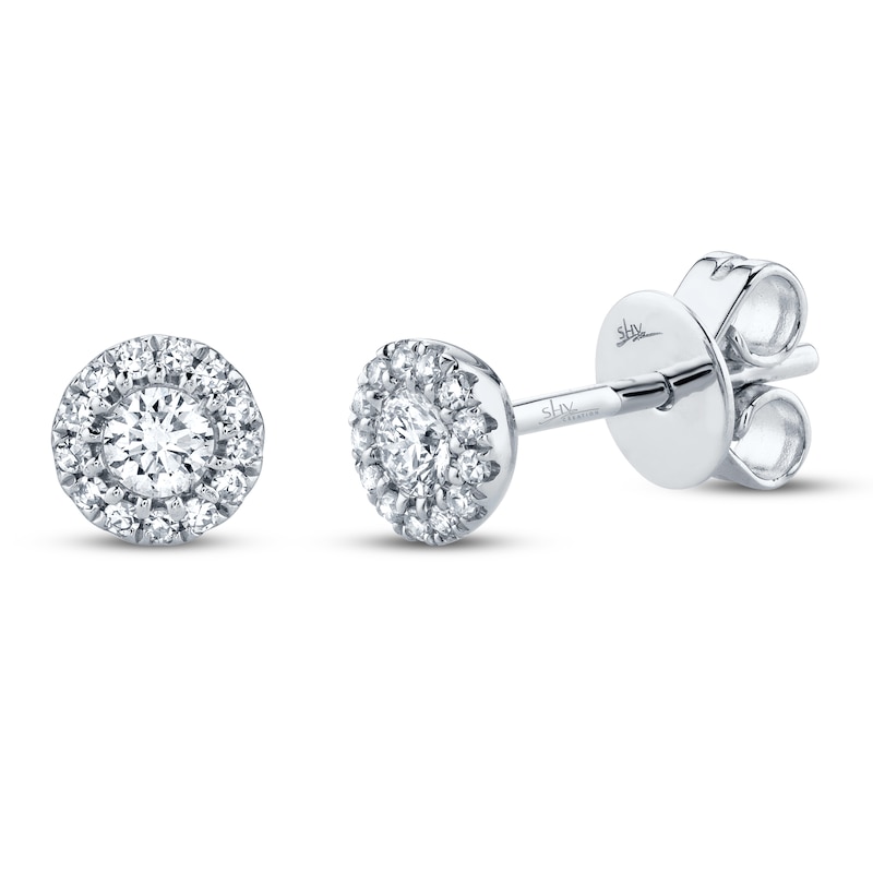 Main Image 1 of Shy Creation Diamond Earrings 1/5 ct tw 14K White Gold SC55002599