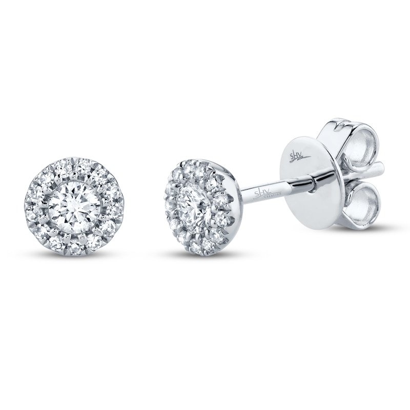 Shy Creation Diamond Earrings 1/5 carat tw 14K White Gold SC55002599