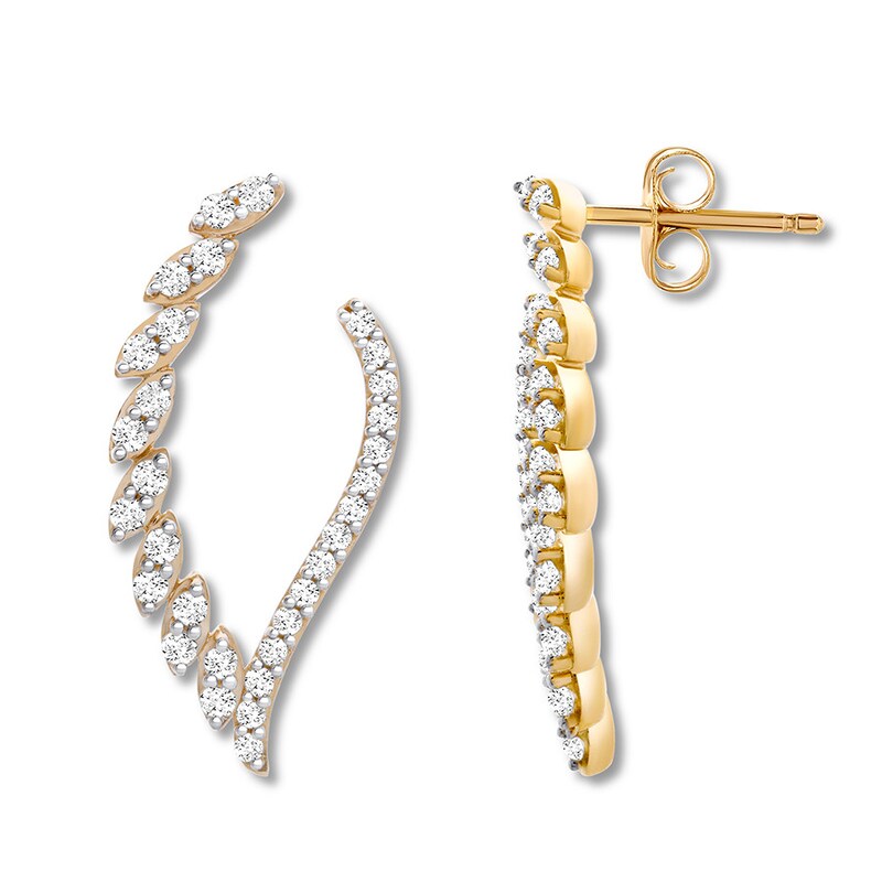 Diamond Earrings 1 2 Carat Tw Marquise Round 14k Yellow Gold Jared Diamond Earrings 1 2 Carat Tw Marquise Round 14k Yellow Gold Jared