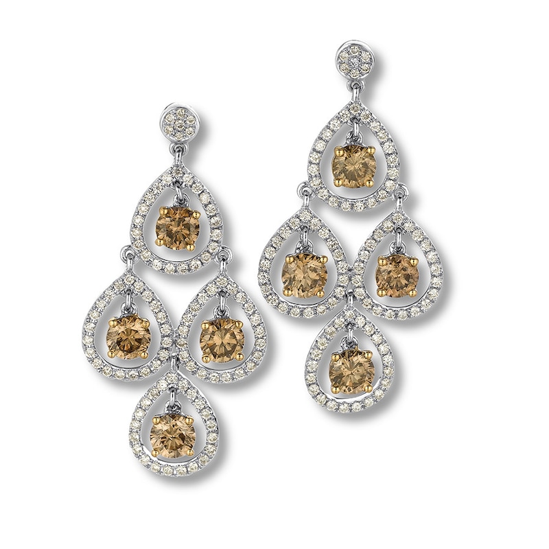 Main Image 1 of Le Vian Diamond Earrings 3-5/8 carat tw 18K Vanilla Gold
