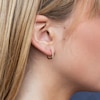 Thumbnail Image 3 of Shy Creation Diamond Huggie Hoop Earrings 1/20 ct tw 14K Rose Gold SC55001599