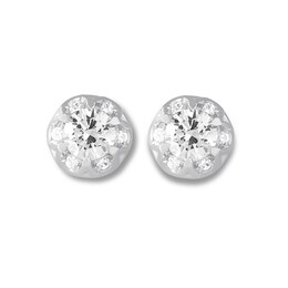 Diamond Stud Earrings 1 carat tw Round 14K White Gold