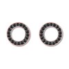 Thumbnail Image 0 of Black Diamond Circle Stud Earrings 1/10 ct tw 10K Rose Gold