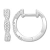 Thumbnail Image 1 of Diamond Hoop Earrings 1/5 carat tw Round 10K White Gold