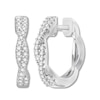 Thumbnail Image 1 of Diamond Hoop Earrings 1/5 carat tw Round 10K White Gold
