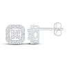 Thumbnail Image 1 of Diamond Earrings 1/4 ct tw Princess/Round 10K White Gold